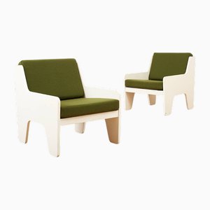 Set of Chairs with Plywood Frame, 1950s