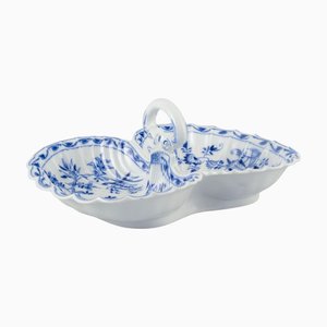 Blue Onion Cabaret Tray in Porcelain from Meissen, Germany, 1890s