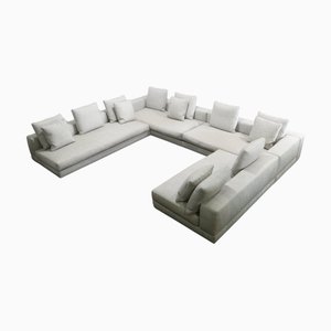 Light Grey Sectional Sofa by Minotti