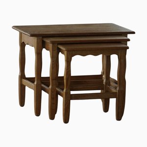 Mid-Century Modern Nesting Tables in Oak, 1960s, Set of 3