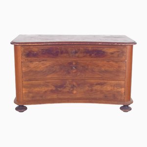 English Serpentine Chest of Drawers in Wood, 1920s