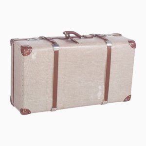 Mid-Century Modern Travelling Bag with Leather, 1950s
