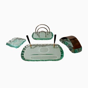 Set de Table en Cristal par Pietro Chiesa pour Fontana Arte, 1930s, Set de 4