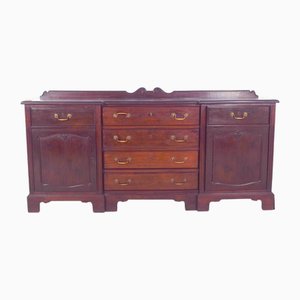 Vintage English Vanity Unit with Small Mahogany Top, 1920s