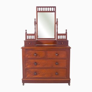 Vintage English Dressing Table with Drawers, 1920s