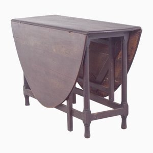 Tavolo vintage con ripiano ovale, Portogallo, anni '20