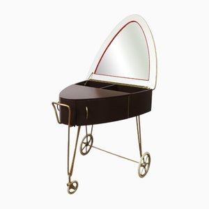 Vintage Dressing Table with Lid on Wheels, 1960s
