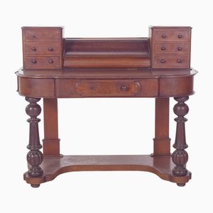 Antique English Desk with Carved Feet, 1890s