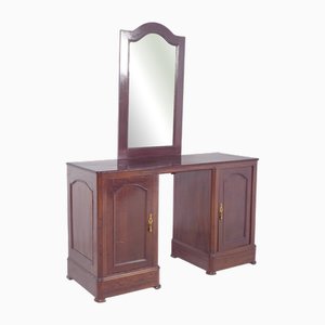Vintage Portuguese Dressing Table with Mirror, 1920s