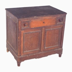 Mobile antico rustico in legno scuro, Portogallo, fine XIX secolo