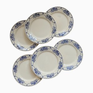 Antique Dinner Plates, 1890s, Set of 6