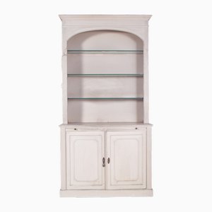 White Painted 2-Door Bookcase, 1890s
