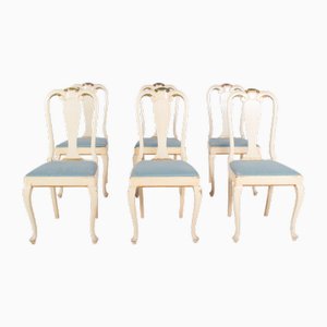 Chaises en Bois Peint Blanc, Portugal, 1890s, Set de 6