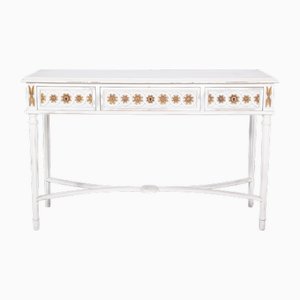 Portuguese White Painted Console with Gilding, 1890s