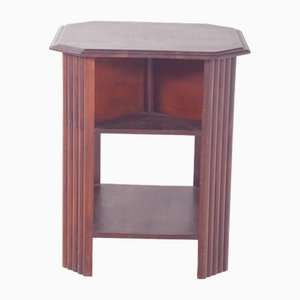 Art Deco Octagonal Side Table in Wood, 1920s
