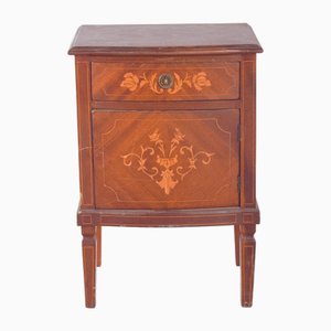 Portuguese Bedside Table with Marquetry Work, 1920s