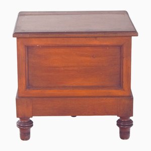 English Wooden Bedside Table with Sanitary Container, 1920s