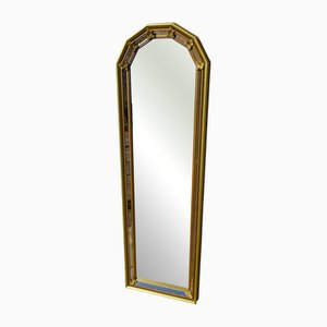 Goldener Spiegel mit Perlenrahmen & Fleur-De-Lys, 1980er