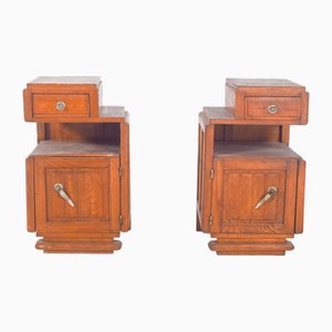 Comodini Art Déco, Portogallo, 1920, set di 2