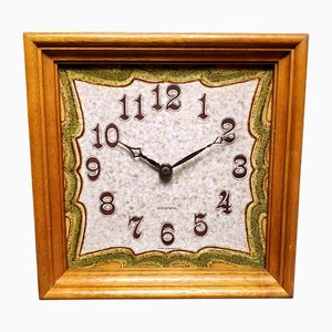 Wall Clock in Semigres Tile by Junghans, 1960s