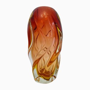 Vaso Mid-Century in vetro di Murano, anni '70