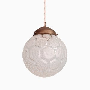 Art Deco Satin Glass Pendant Light, 1930s
