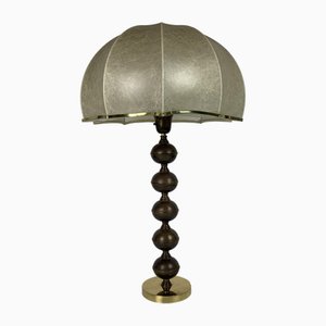 Midcentury Scandinavian Brass Cocoon Mushroom Lamp from Boréns Borås, Sweden, 1960s