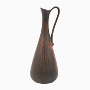 Arl Vase in Brown Glazed Ceramic by Gunnar Nylund for Rörstrand, 1950s