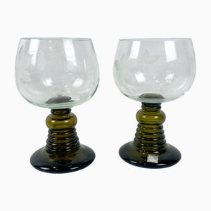 Vintage Special Edition Roemer Mouth-Blown Wine Glasses for Schott & Zwiesel, 1970s, Set of 2