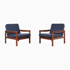 Mid-Century Modern Danish Teak Lounge Chairs by Arne Vodder for Komfort, 1960s, Set of 2