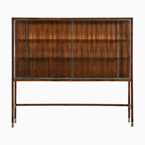 Grande Vitrine Vintage en Palissandre et Acier et Verre, 1960s