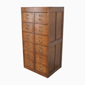 Vintage Dutch Oak Apothecary, 1930s