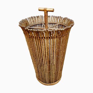 Portaombrelli Mid-Century in vimini, anni '60