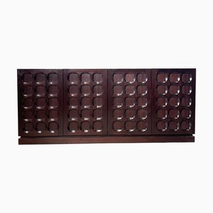 Vintage Brutalist Credenza in Wood