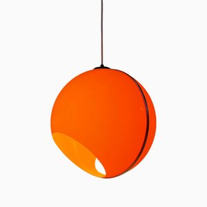 Vintage Space Age Pendant Lamp in Orange