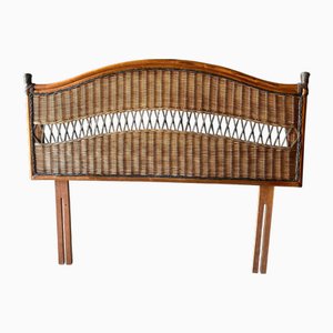 Vintage Wicker & Cane Headboard