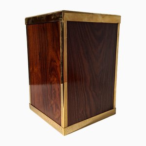 Portaombrelli vintage in radica con finiture dorate, anni '90