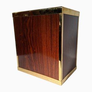 Portaombrelli vintage in radica con finiture dorate, anni '90