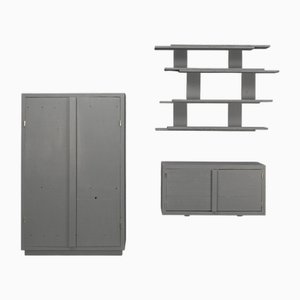 Schrank, Regal und Sideboard im Stil von Dom Hans Van Der Laan & Jan De Jong, 3er Set