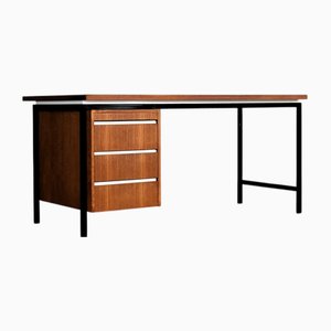Vintage Teak and Metal Desk, 1960s