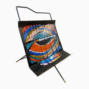 Vintage Enamelled Magazine Rack by Siva Poggibonsi, 1952