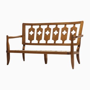 José Sofa aus Eiche von Guillerme & Chambron, 1950er