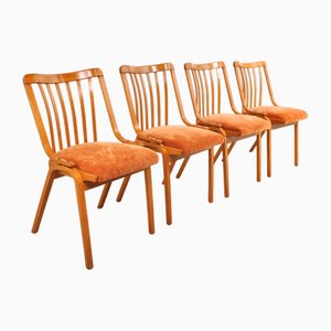 Vintage Ludvik Volak Chairs by Ludvik Volak for Ton, 1960s, Set of 4