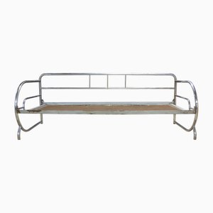Bauhaus Chromed Sofa attributed Hynek Gottwald, Bohemia, 1930s