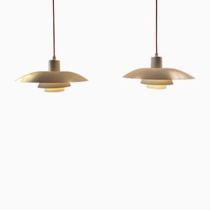 White PH4/3 Pendant Lamps by Poul Henningsen for Louis Poulsen, 1990s, Set of 2