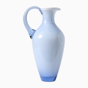 Vaso in vetro opalino azzurro di Holmegaard, anni '60