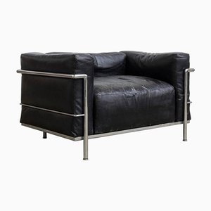 Model Lc3 Chrome And Patent Leather Chair By Le Corbusier 1928 For Model Lc3 Chrome And Patent Leather Chair By Le Corbusier 1928