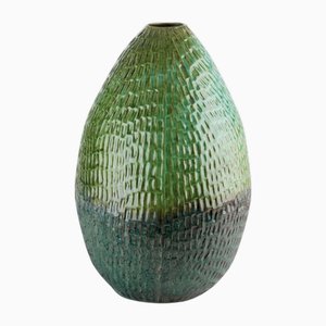 Hohe grüne Vase von L'oca Nera