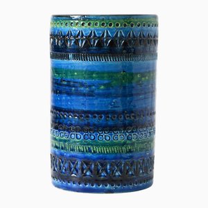 Vaso Rimini blu di Aldo Londi per Bitossi, anni '60