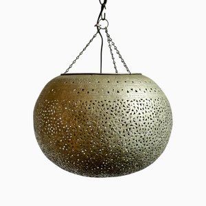 Marokkanische Vintage Hängelampe aus Nickel, 1970er